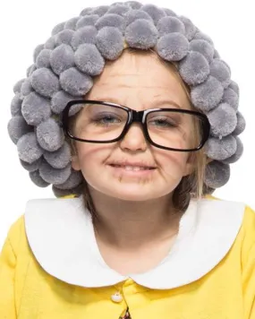 100 Days Little Grannie Wig and Glasses Set