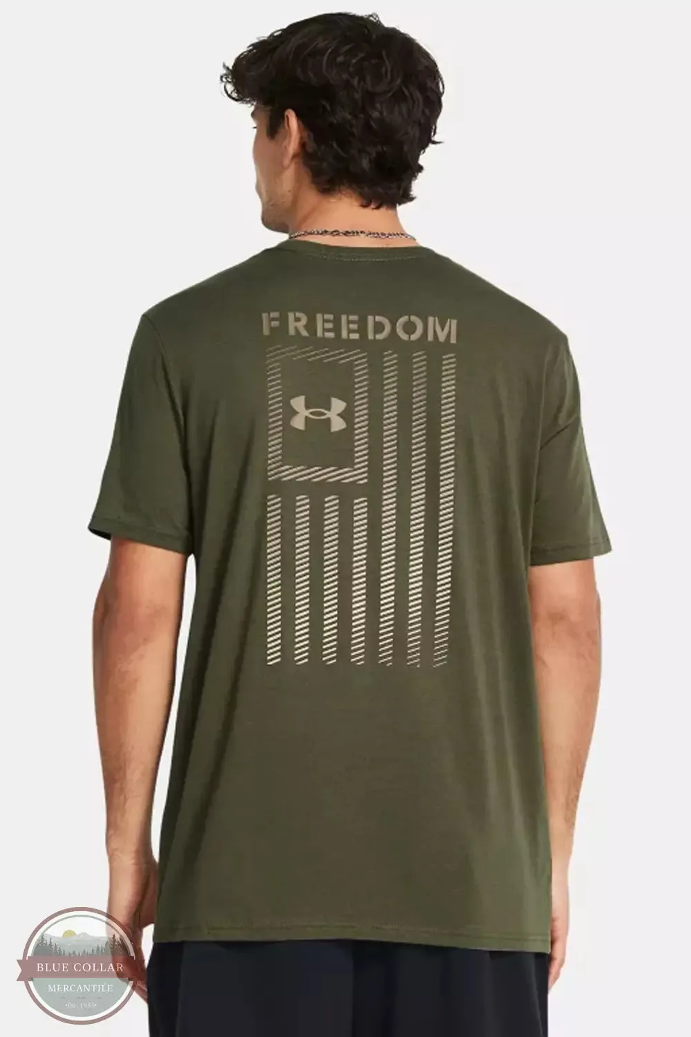 1382973 Short Sleeve Freedom Flag Gradient T-Shirt