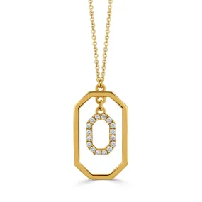 18K YELLOW GOLD DIAMOND NECKLACE