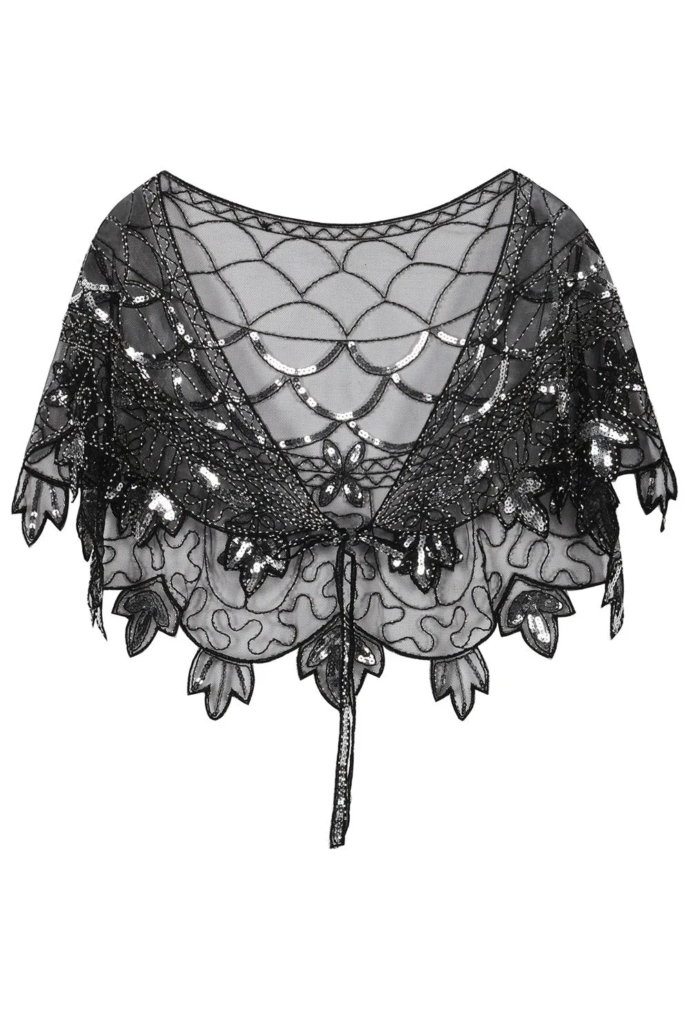 1920s Sequin Women Cape