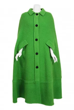 1966 Christian Dior Haute-Couture Documented Green Wool Full-Length Cape