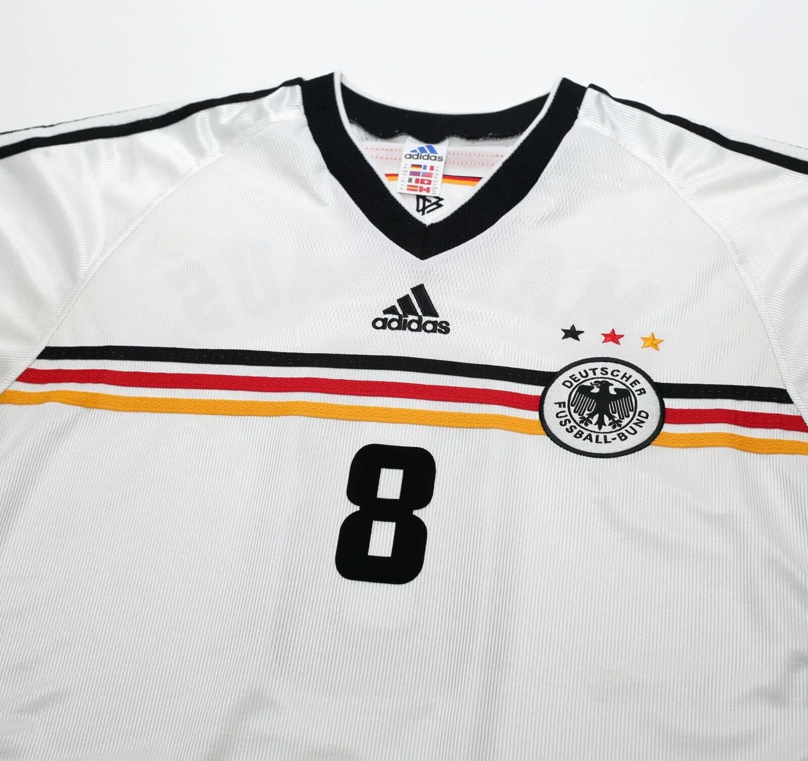 1998/00 MATTHAUS #8 Germany Vintage adidas Home Football Shirt (XL) WC 98