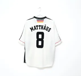 1998/00 MATTHAUS #8 Germany Vintage adidas Home Football Shirt (XL) WC 98