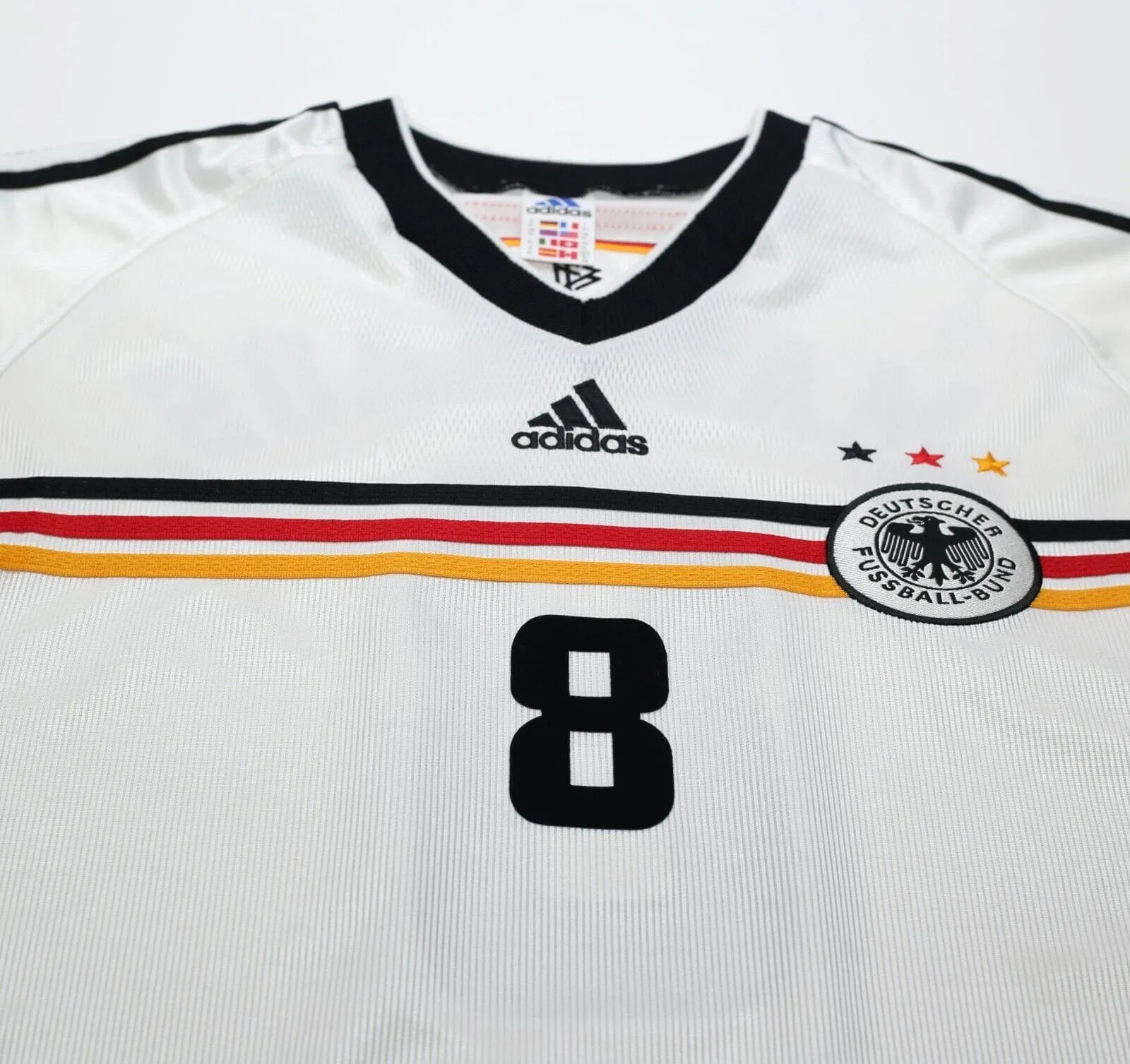 1998/00 MATTHAUS #8 Germany Vintage adidas Home Football Shirt (XL) WC 98