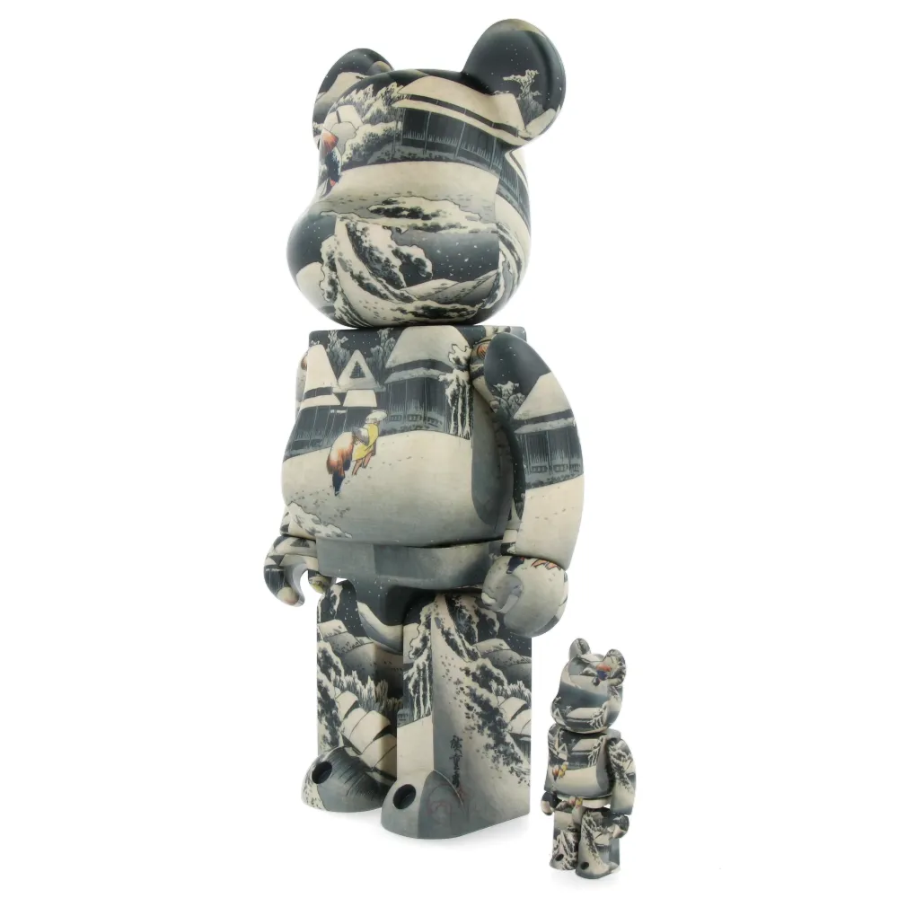 400%   100% Bearbrick Utagawa Hiroshige - The 53 Stations of the Tokaido-Kambara