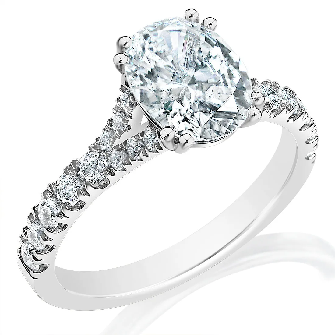 .45ctw Oval Cut Diamond Engagement Ring