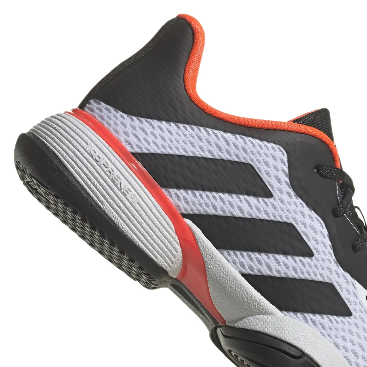 adidas Barricade Junior Tennis Shoe (White/Black/Red)