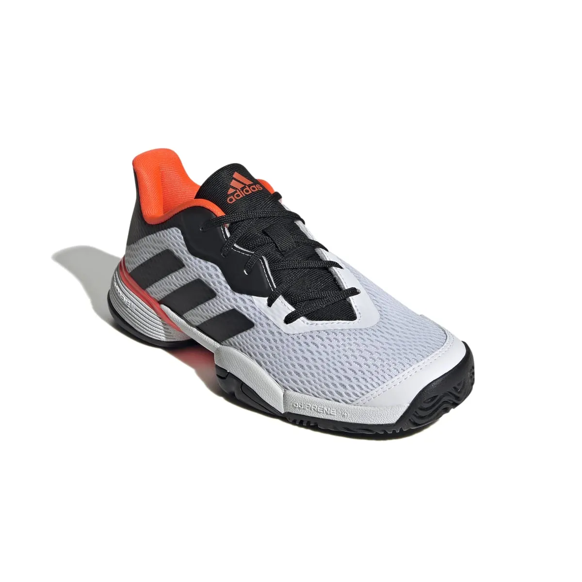 adidas Barricade Junior Tennis Shoe (White/Black/Red)