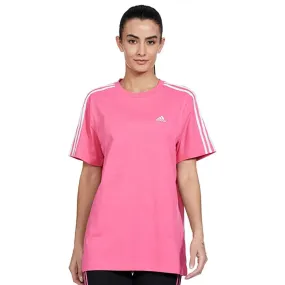 Adidas Women's 3 Stripes BF Tee (Pulse Magenta/White)