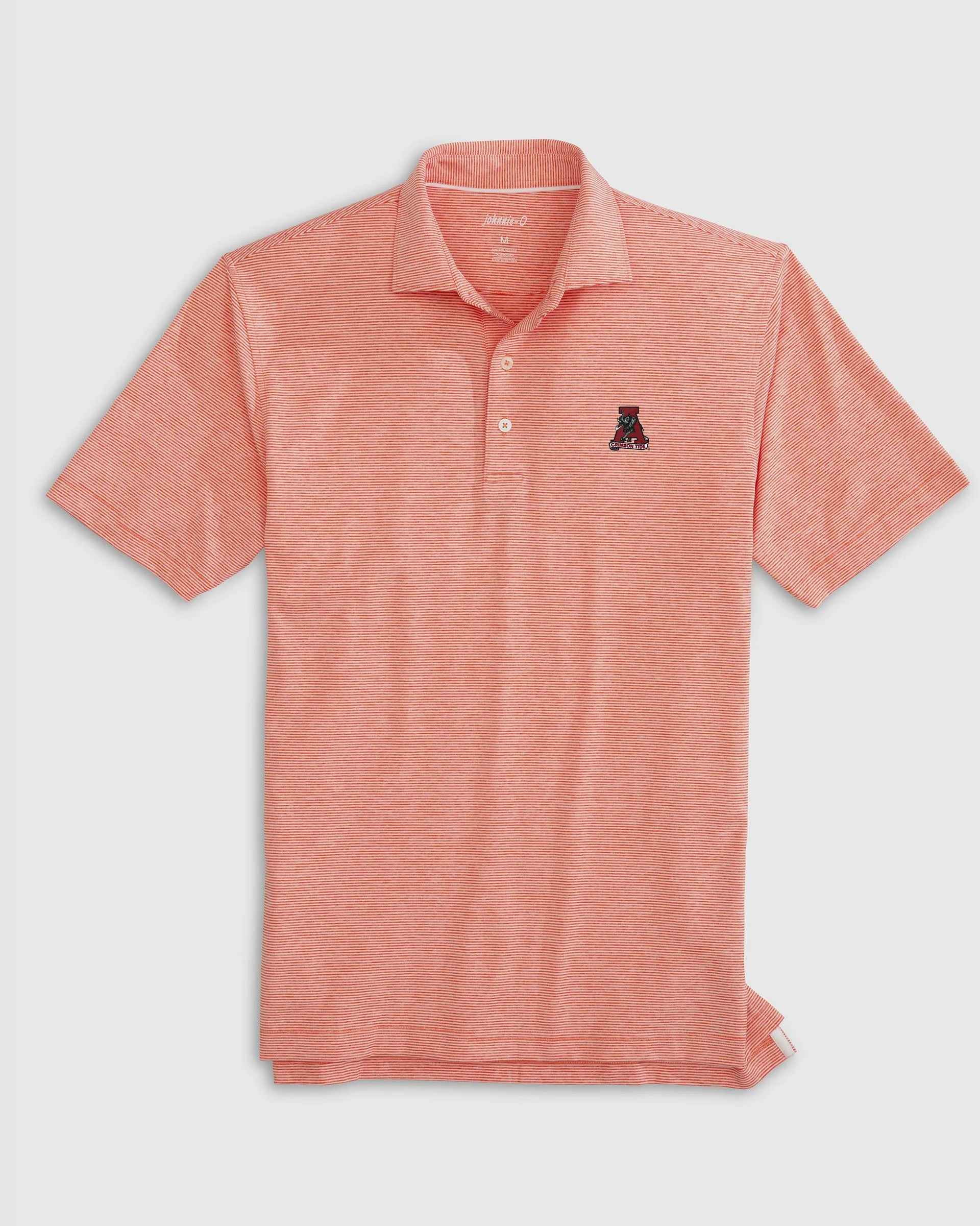 Alabama Lyndonn Striped Jersey Performance Polo - Vault Logo