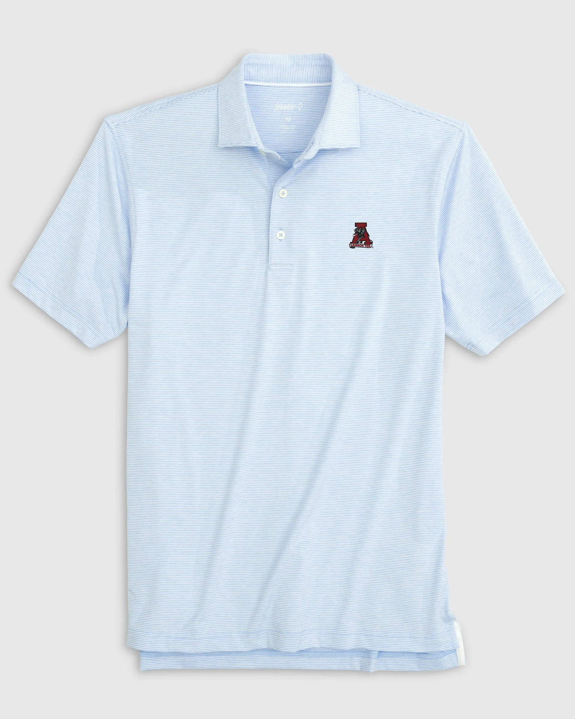 Alabama Lyndonn Striped Jersey Performance Polo - Vault Logo