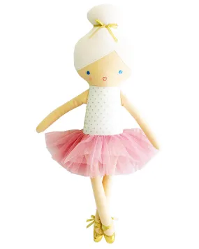 Alimrose Betty Ballerina Plush Doll 43cm - Silver Blush