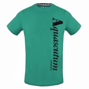 Aquascutum Vertical Logo Green T-Shirt