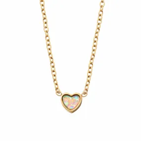 Avril Heart Opal Necklace