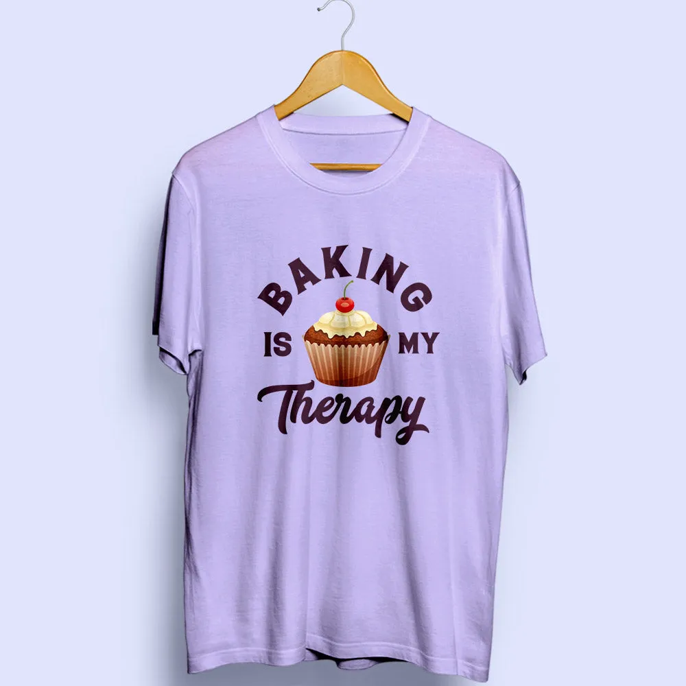 Baking Is My Therapy Half Sleeve T-Shirt