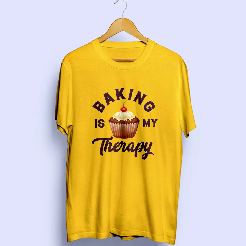 Baking Is My Therapy Half Sleeve T-Shirt