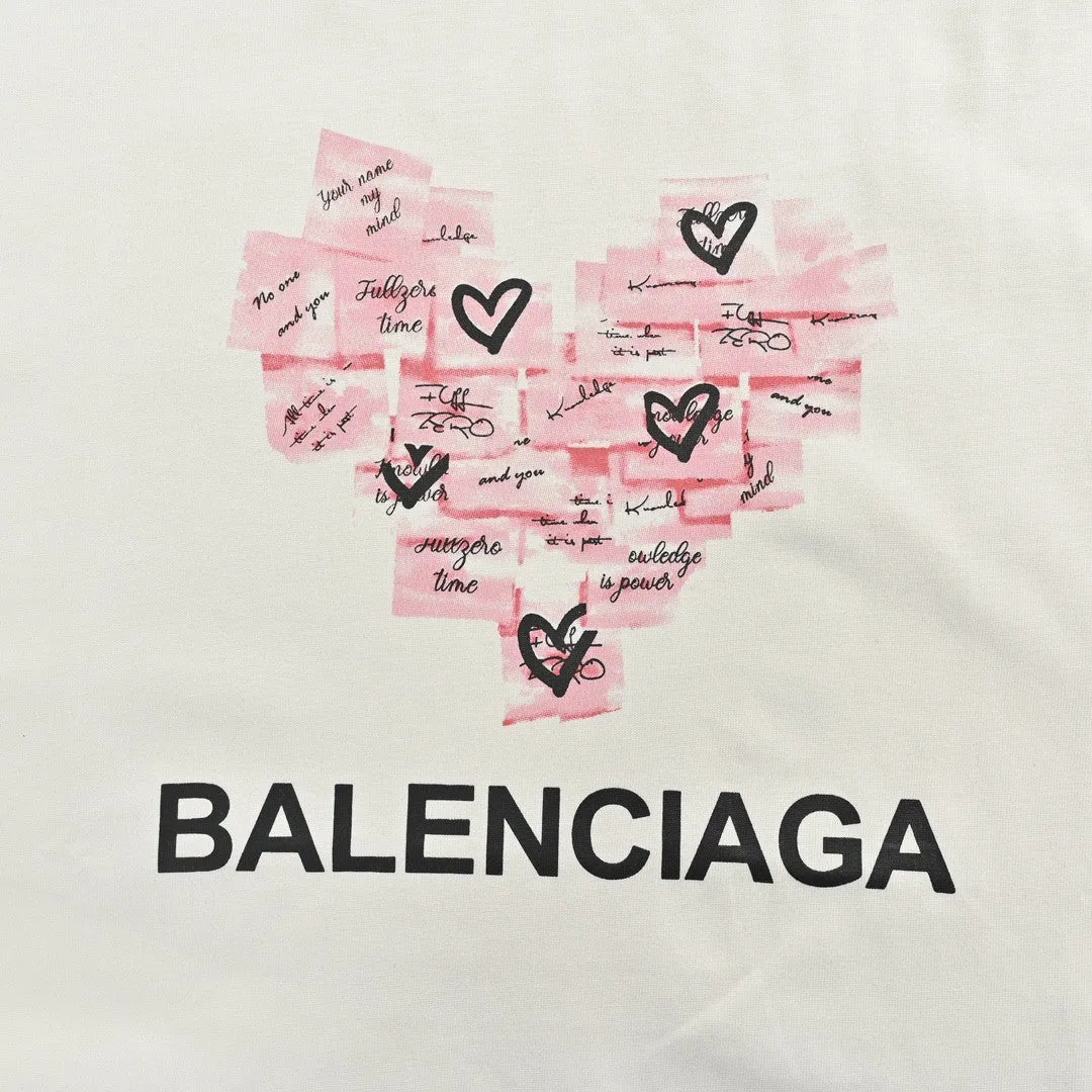 Balenciaga Love Notes T-Shirt in White