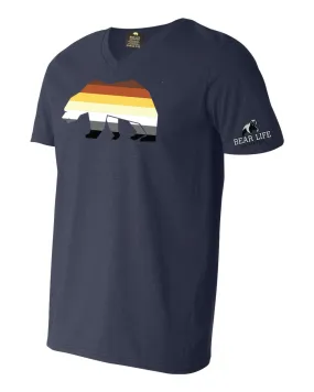 Bear Pride on Navy V-Neck T-shirt Spring Collection