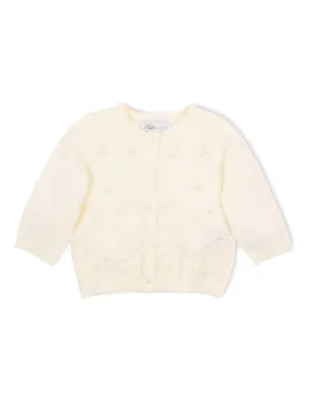 Bebe Pointelle Cardigan in Cloud