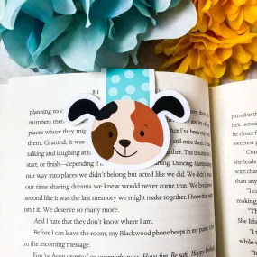 Blue Puppy Magnetic Bookmark