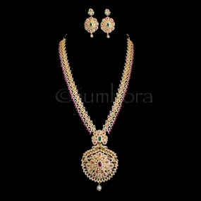 Bridal Long AD Zircon (CZ) Necklace Set