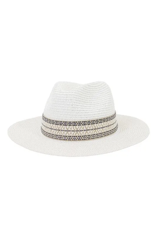 BRITISH STYLE SUNSHADE JAZZ STRAW HAT