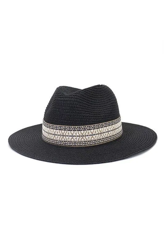 BRITISH STYLE SUNSHADE JAZZ STRAW HAT