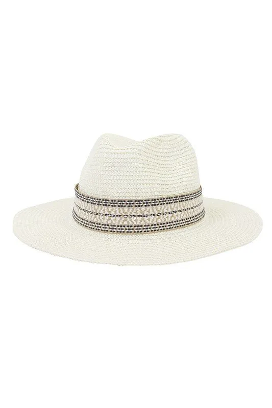 BRITISH STYLE SUNSHADE JAZZ STRAW HAT