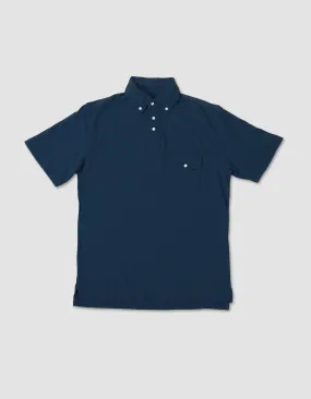 BUTTON DOWN COLLAR POLO SHIRT - NAVY