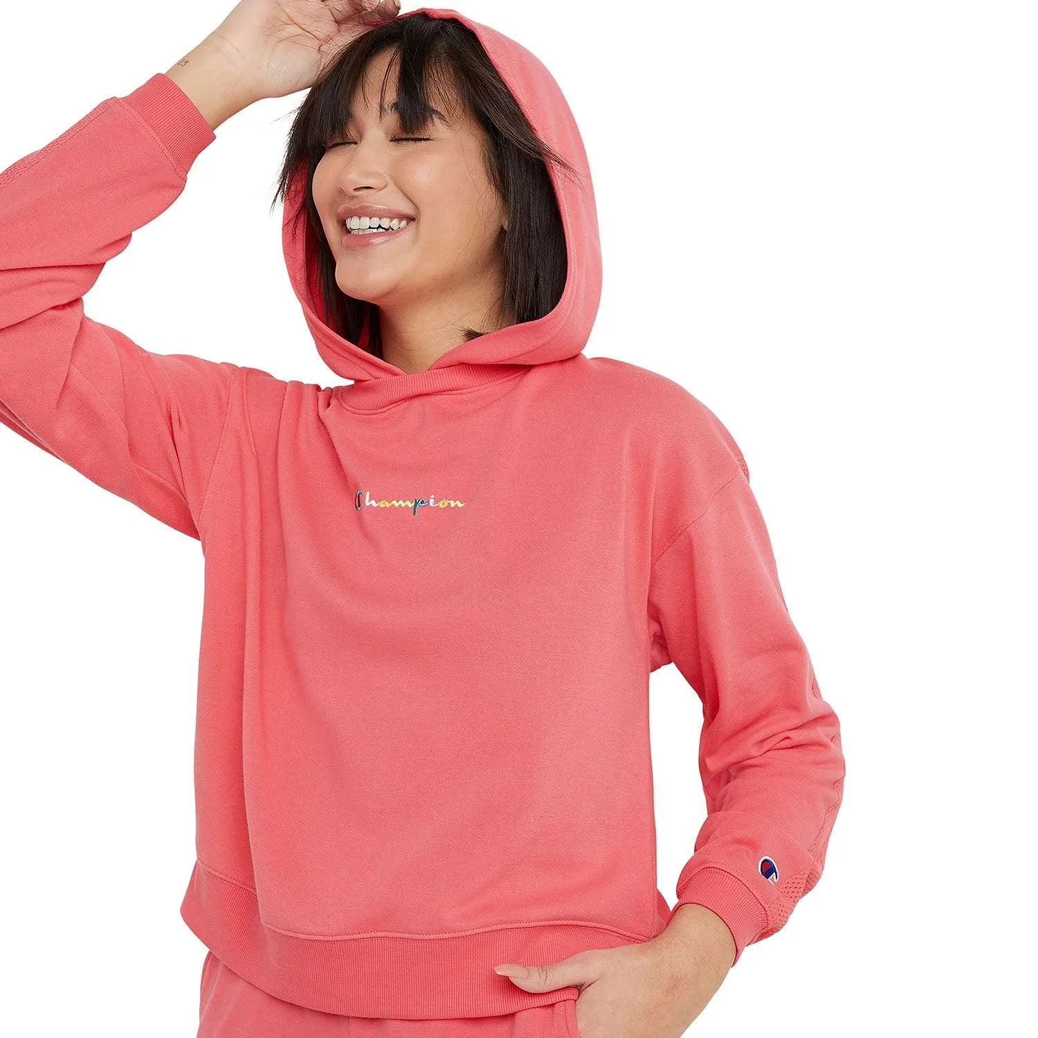 Buzo Champion Summer Sweats Campus Mujer Coral