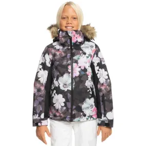 Campera Roxy Snow American Pie Niña Negro Floreado