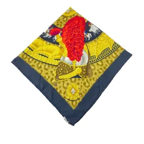 Casques et Plumets Silk Scarf Yellow