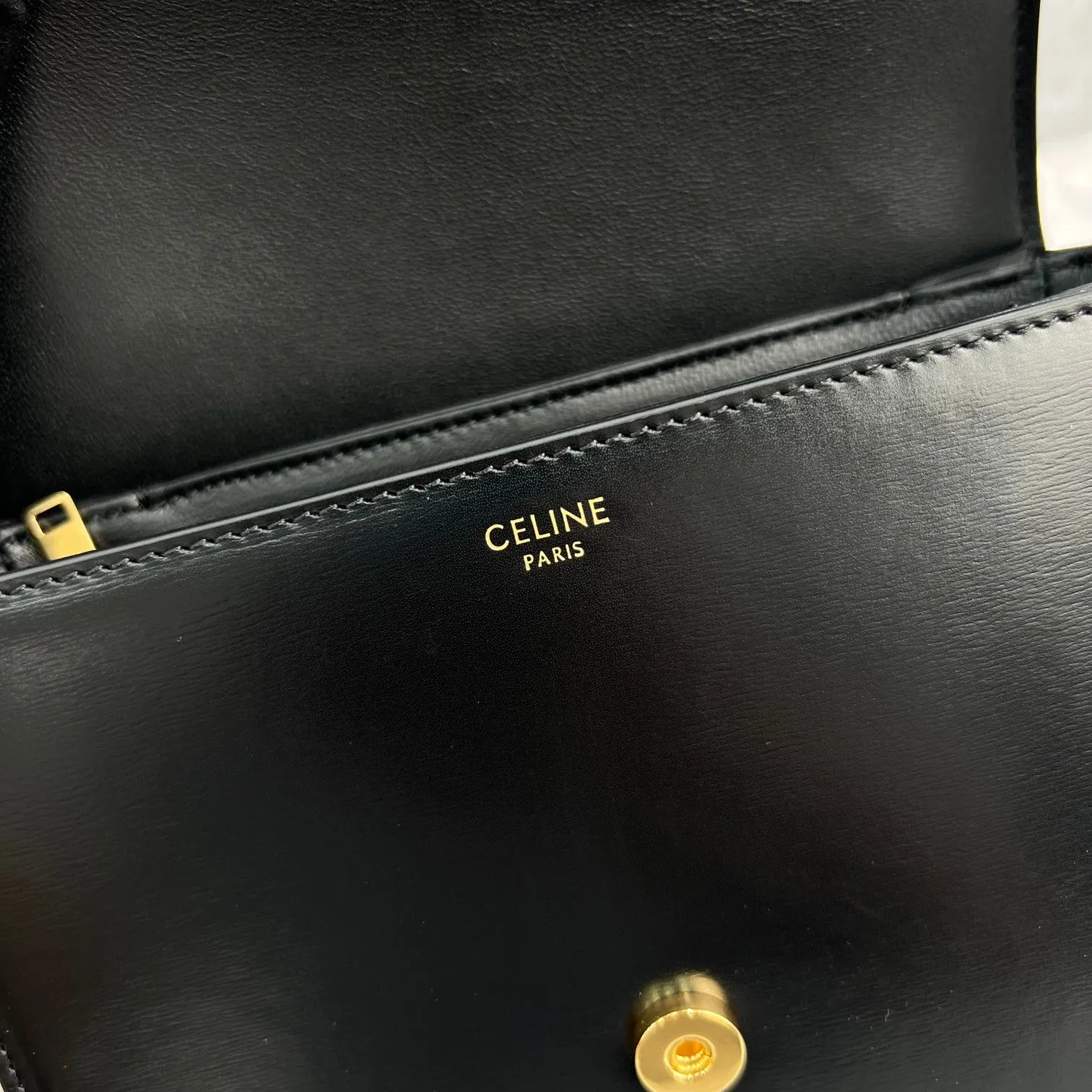 CE Classique Cuir Triomphe Bag Black For Women 9in/22cm 