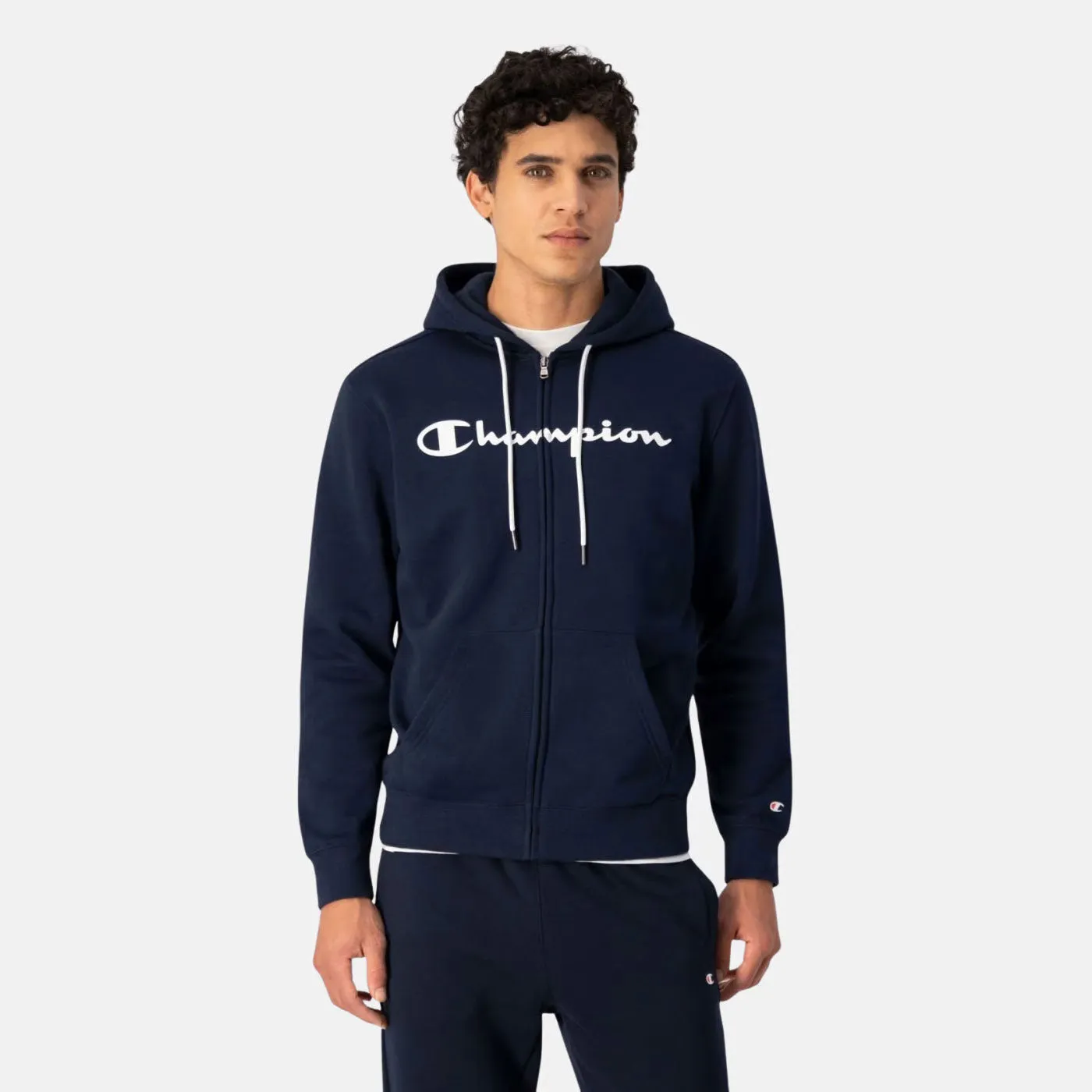 Champion Hoodie Full Zip Sweatshirt 217929 Navy