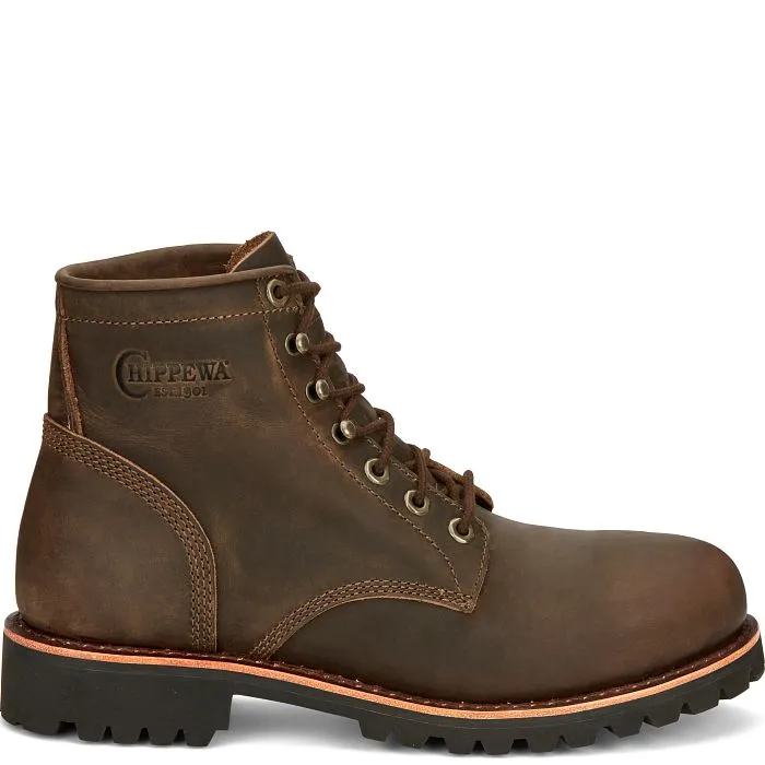 Chippewa Men's Classic 2.0 6" Steel Toe Work Boot - Brown - NC2081