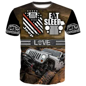 Eat Sleep Jeep - US Flag Love