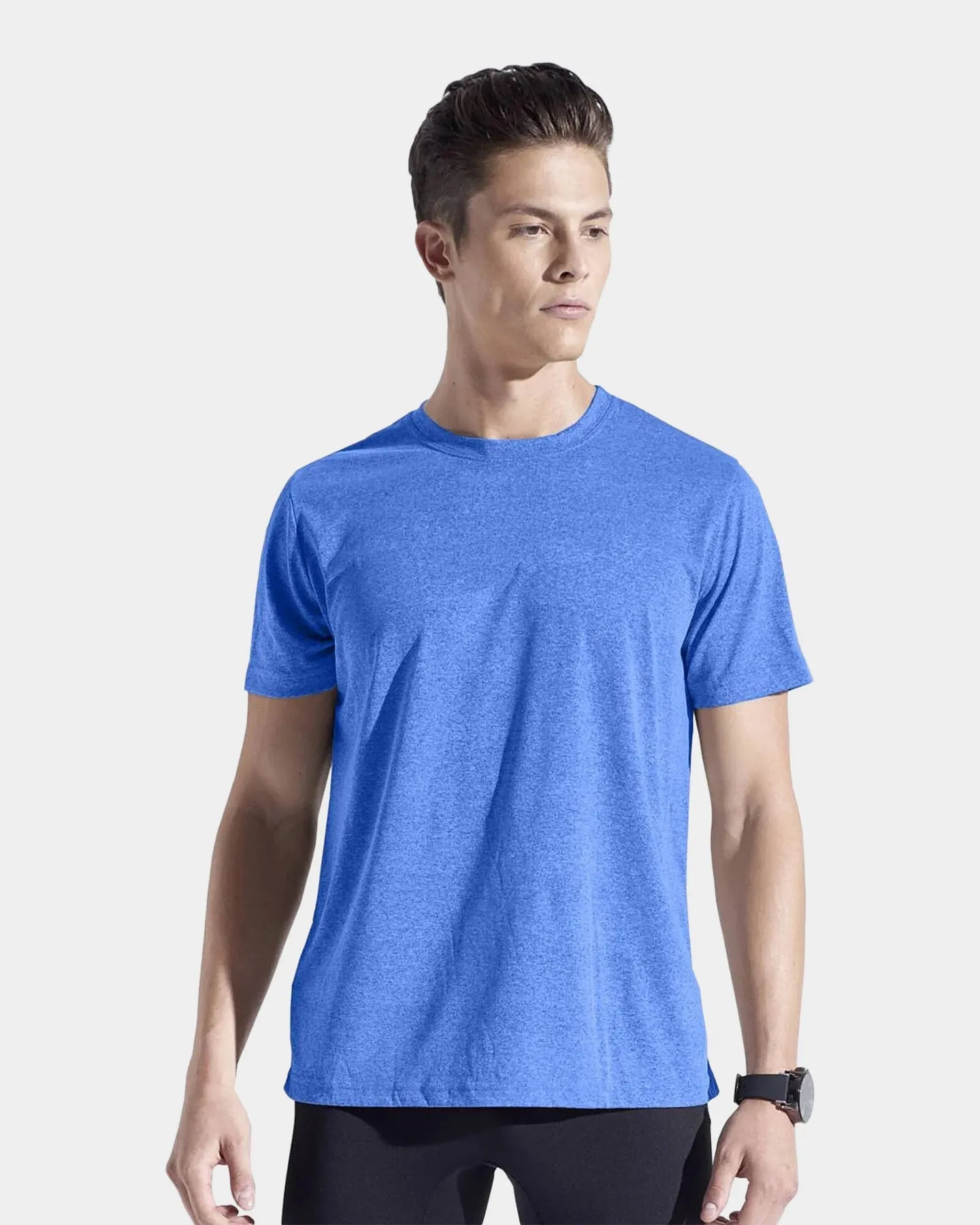 Expert Brand Men's Heather Performance Short Sleeve Crewneck T-Shirt