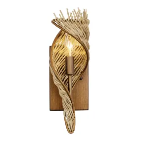 Flow 240K01RBTR 1-Light Right Wall Sconce - Baguette/Natural Rattan