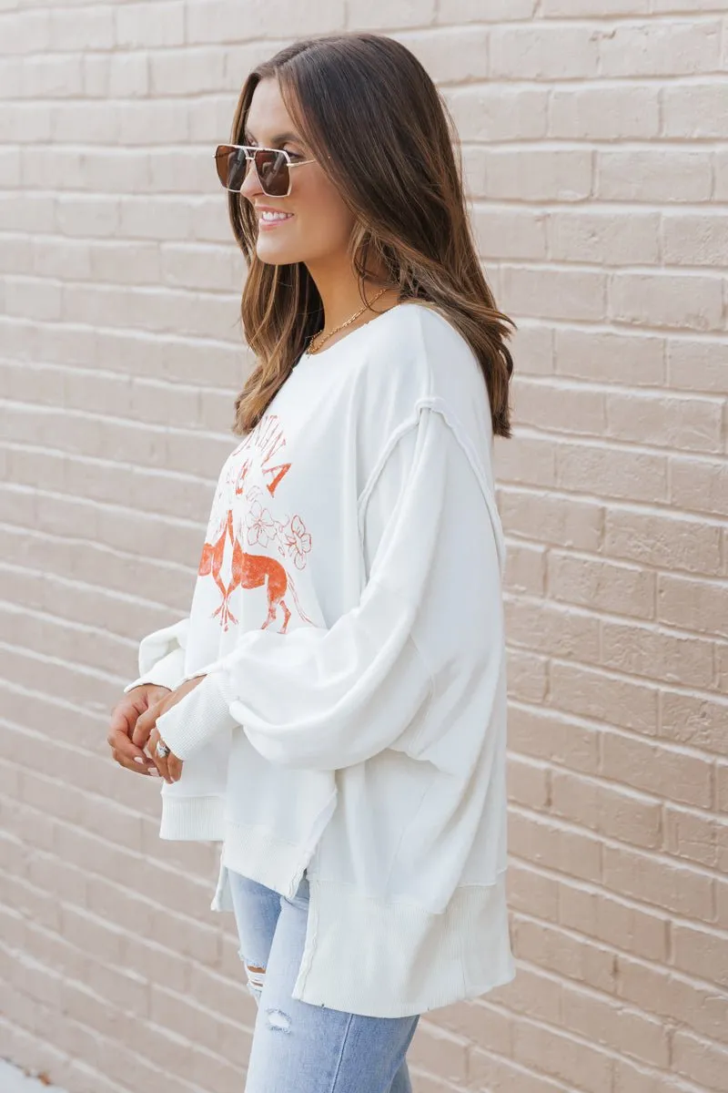 Free People Montana Graphic Camden Sweatshirt