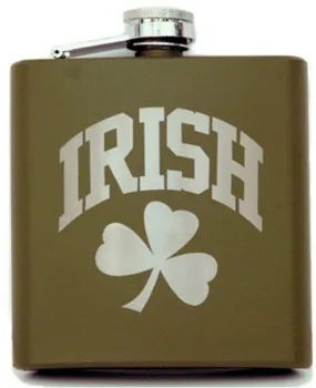 Green Irish Flask