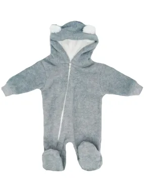 Grey Fleece Pramsuit