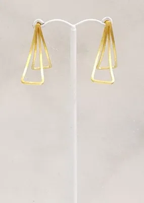 Intertwined Triangles Stud Earrings