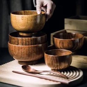 Japanese Style Wooden Bowls