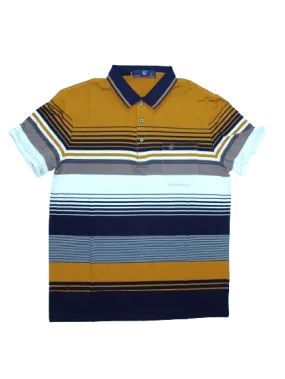 KG S/S Mustard/Navy Golfer