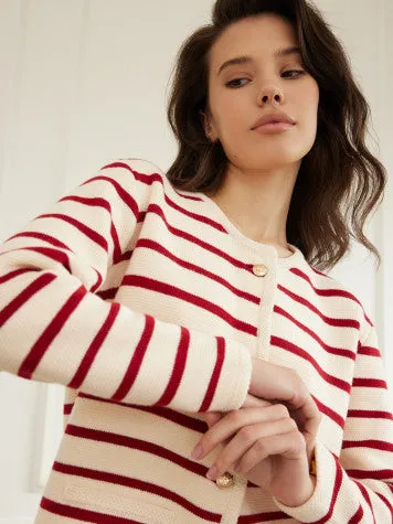 Kk Clothing Knitted Striped Jacket