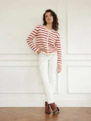 Kk Clothing Knitted Striped Jacket