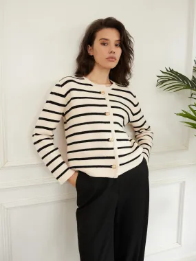 Kk Clothing Knitted Striped Jacket