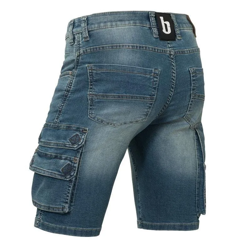 Korte werkbroek denim stretch Ralph Brams Paris