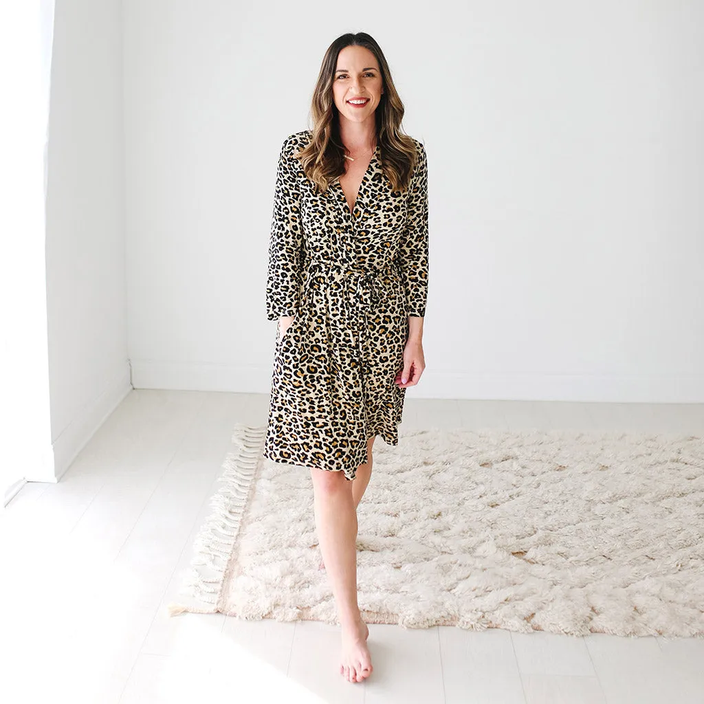 Lana Leopard Tan Robe