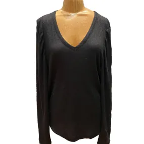 MAISON MARGIELA Black V-Neck Sweater | Size S